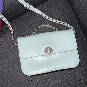 Rebecca Minkoff Blake Mint Leather Cross Body Bag
